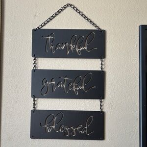 Elegant Black Metal Inspirational Wall Art